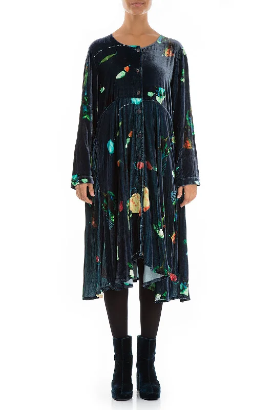 Fairy-Tale Print Flared Silk Velvet Jacket Fitted Jacket Loose Jacket Oversized Jacket Fairy-Tale Print Flared Silk Velvet Jacket Fitted Jacket Loose Jacket Oversized Jacket