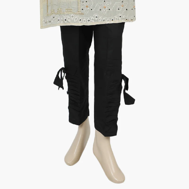 Women's Fancy Trouser - Black Trousers cozy soft