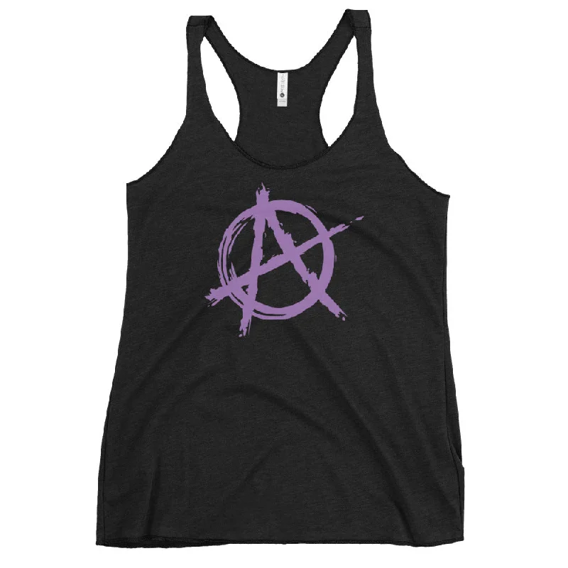 Purple Anarchy is Order Symbol Punk Rock Women's Racerback Tank Top Shirt adorable tank top Purple Anarchy is Order Symbol Punk Rock Women's Racerback Tank Top Shirt adorable tank top