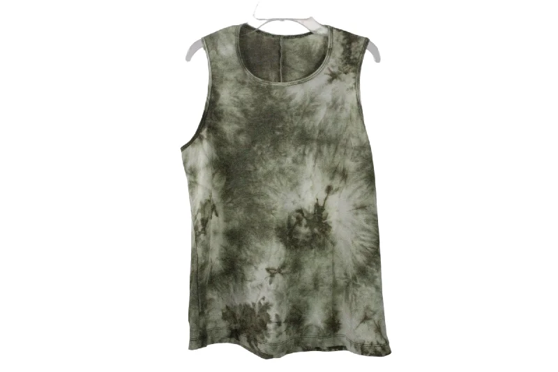 Green Soft Tie Dye Tank | M/L slim fit tank