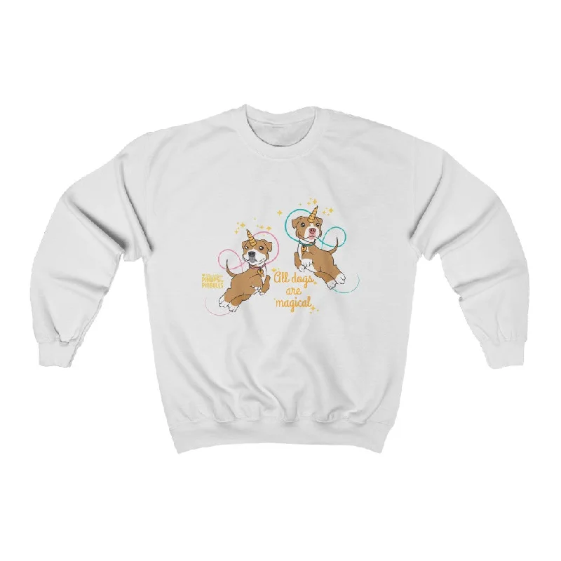 Unisex | All Dogs Are Magical (Piticorn) | Crewneck Sweatshirt Hoodie with Hem Ribbing Snug Secure Unisex | All Dogs Are Magical (Piticorn) | Crewneck Sweatshirt Hoodie with Hem Ribbing Snug Secure