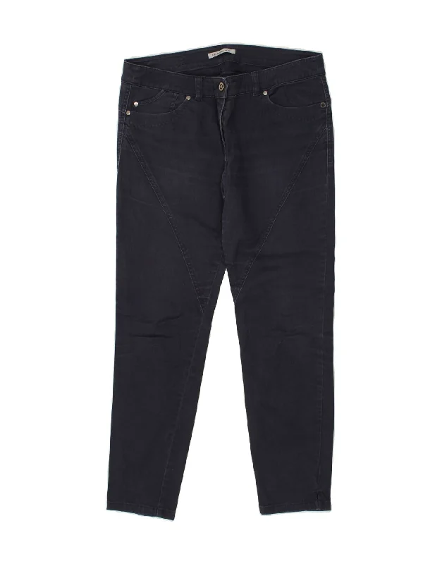 PENNY BLACK Womens Tapered Casual Trousers UK 12 Medium W32 L28 Navy Blue Trousers High Rise Slim Fit PENNY BLACK Womens Tapered Casual Trousers UK 12 Medium W32 L28 Navy Blue Trousers High Rise Slim Fit