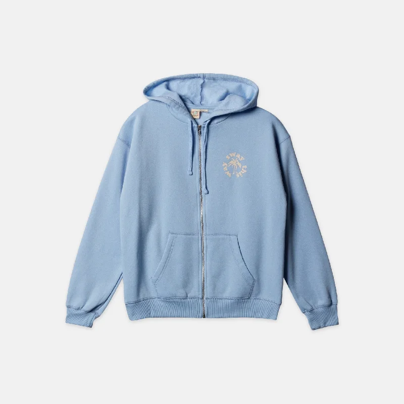 Womens Sway This Way Hoodie - Sky Hoodie with Rolled Sleeves Casual Relaxed