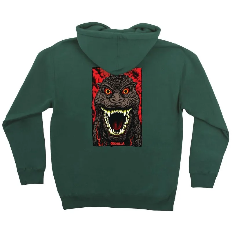 Santa Cruz Youth Hoodie Godzilla Destroyer - Alpine Green Hoodie Dress Longline Feminine Santa Cruz Youth Hoodie Godzilla Destroyer - Alpine Green Hoodie Dress Longline Feminine