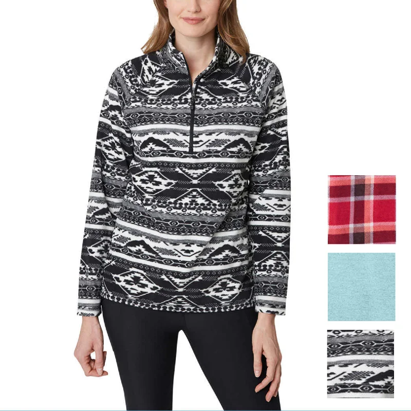 Eddie Bauer Women's Ultrasoft Mock Neck Quarter Zip Pullover Top High Neck Pullover