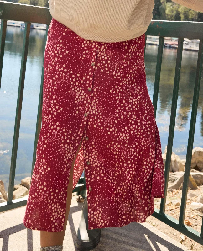 Manzana Paneled Midi Skirt linen skirt light