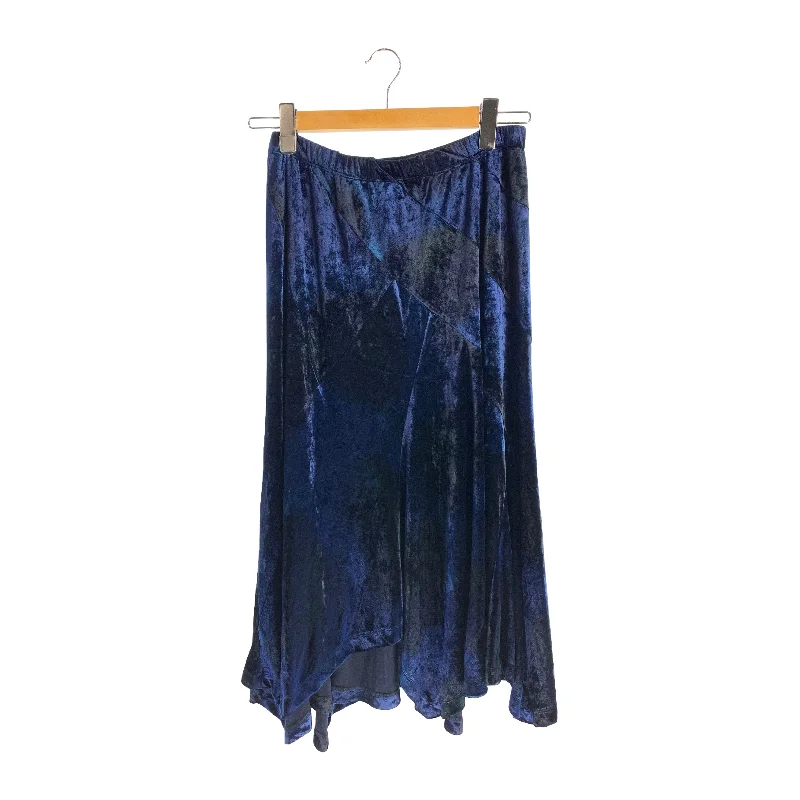 ISSEY MIYAKE/Long Skirt/3/BLU/Velour/Plain wool skirt warm