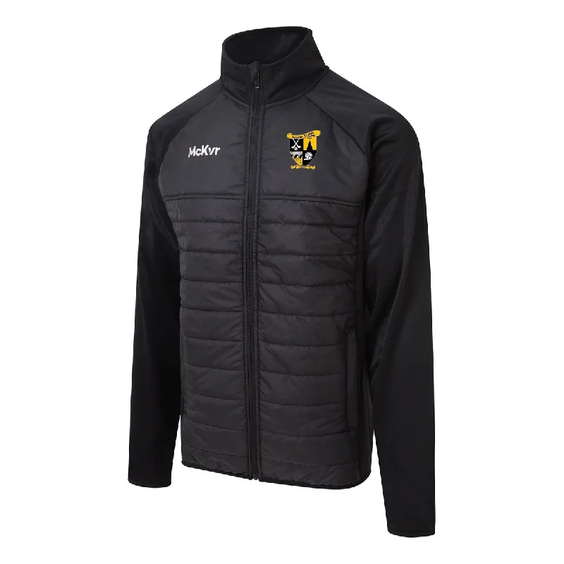 Mc Keever St Marys GAA Core 22 Hybrid Jacket - Adult - Black Zippered Front Buttoned Front Snap Front