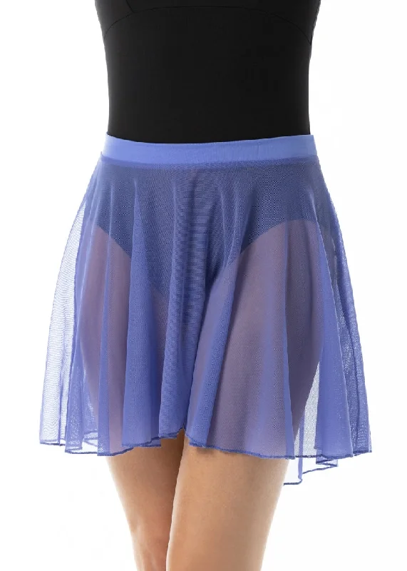 ON SALE Daphne Mesh High-Low Pull-On Skirt (Iris) denim skirt casual