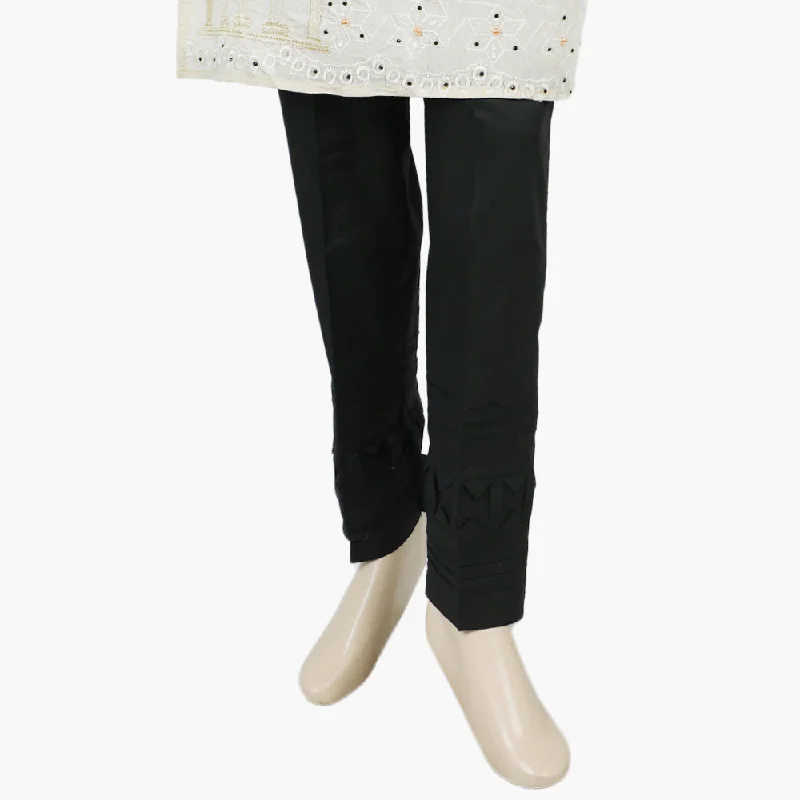 Women's Fancy Trouser - Black Trousers versatile all-occasion