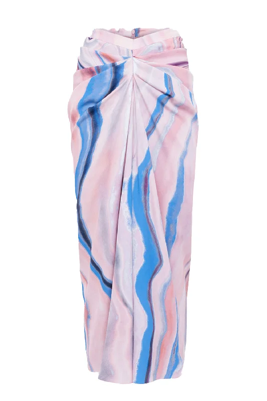 Drawstring Midi Skirt belted skirt waist
