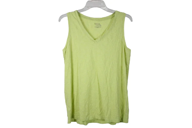 Time And Tru Lime Green Tank | S tie dye tank