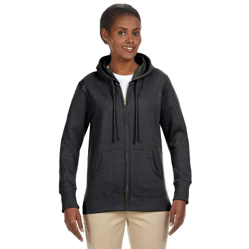 Econscious Women's Charcoal Organic/Recycled Heathered Fleece Full-Zip Hoodie Hoodie with Magnetic Closure Innovative Modern Econscious Women's Charcoal Organic/Recycled Heathered Fleece Full-Zip Hoodie Hoodie with Magnetic Closure Innovative Modern