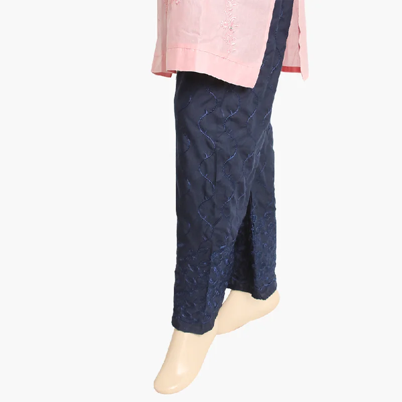 Women's Chicken Kari Trouser - Navy Blue Chinos Cotton Straight Leg