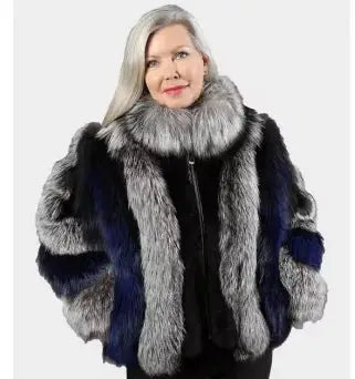 navy blue silver fox