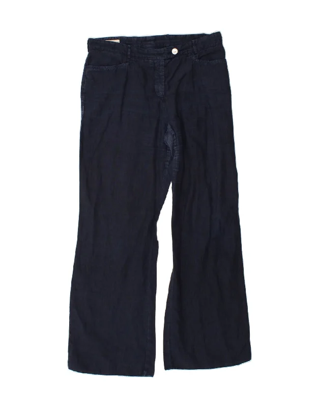 EMPORIO ARMANI Womens Bootcut Casual Trousers W32 L30 Navy Blue Trousers Designer Luxury EMPORIO ARMANI Womens Bootcut Casual Trousers W32 L30 Navy Blue Trousers Designer Luxury