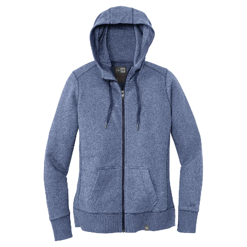 New Era Women's Dark Royal Twist French Terry Full-Zip Hoodie Hoodie with Gradient Ombre Colorful New Era Women's Dark Royal Twist French Terry Full-Zip Hoodie Hoodie with Gradient Ombre Colorful