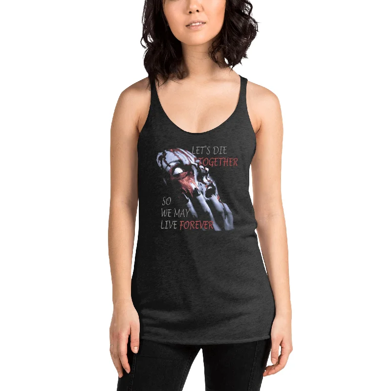Together Forever Horror Gothic Fashion Women's Racerback Tank Top Shirt modal blend tank Together Forever Horror Gothic Fashion Women's Racerback Tank Top Shirt modal blend tank