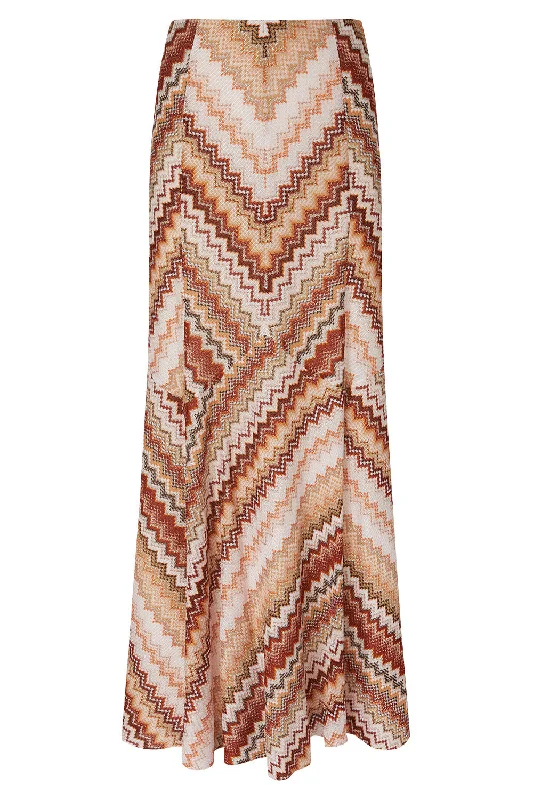Multi Tones Long Skirt cashmere skirt soft