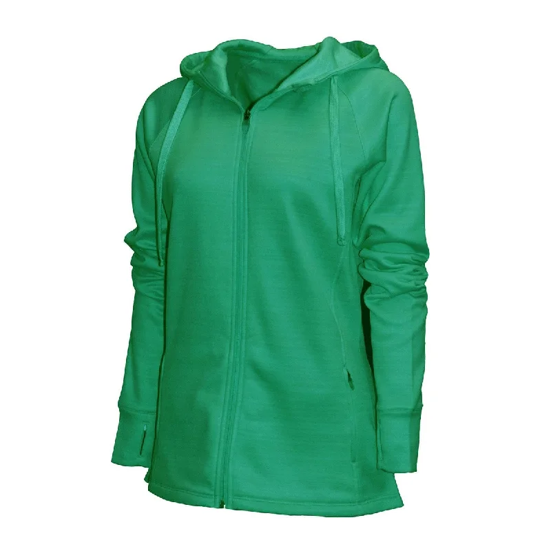 BAW Women's Jade Scuba Full Zip Sweatshirt Hoodie with Color Block Contrast Stylish