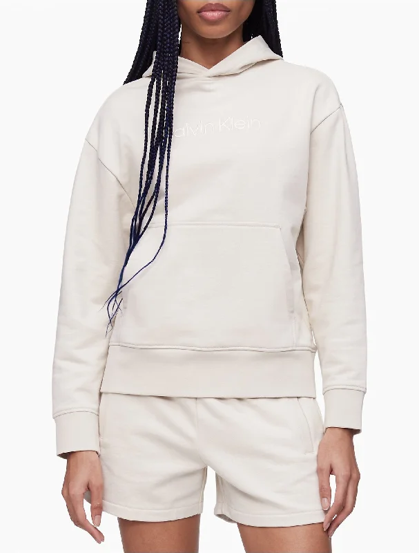 Calvin Klein Relaxed Fit Standard Logo Hoodie - Women Hoodie with Pocket Utility Practical Calvin Klein Relaxed Fit Standard Logo Hoodie - Women Hoodie with Pocket Utility Practical