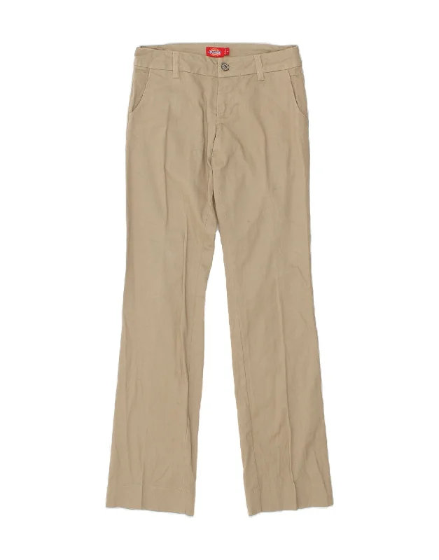 DICKIES Womens Bootcut Chino Trousers US 1 XS W26 L32 Beige Cotton Trousers Spring Floral DICKIES Womens Bootcut Chino Trousers US 1 XS W26 L32 Beige Cotton Trousers Spring Floral