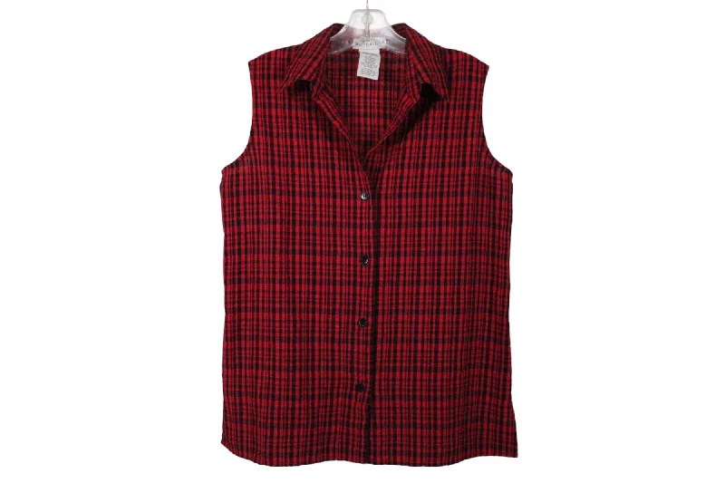 White Stag Stretch Red Plaid Tank | M trendy tank top