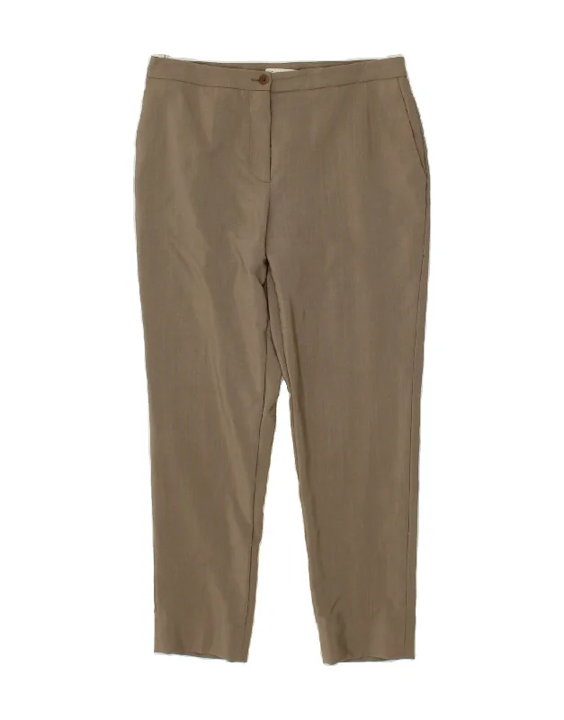 CALVIN KLEIN Womens Slim Casual Trousers US 6 Medium W30 L26 Khaki Wool Trousers Seasonal Trendy CALVIN KLEIN Womens Slim Casual Trousers US 6 Medium W30 L26 Khaki Wool Trousers Seasonal Trendy