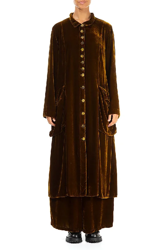 Stylish Long Golden Olive Silk Velvet Jacket Oversized Jacket Tailored Jacket Straight Jacket Stylish Long Golden Olive Silk Velvet Jacket Oversized Jacket Tailored Jacket Straight Jacket