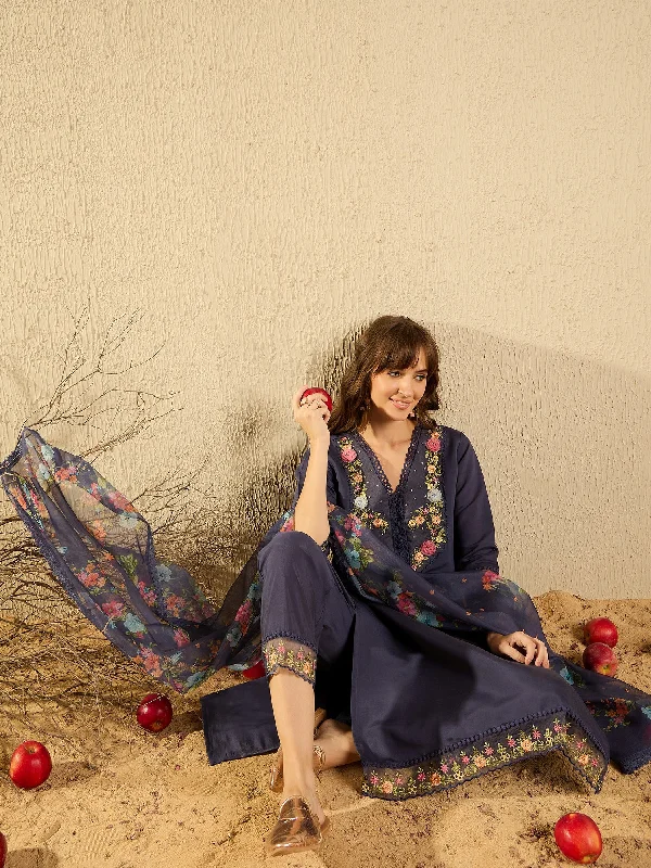 Women Grey Embroidered Straight Kurta Trousers With Dupatta Set Trousers Bestseller Popular Women Grey Embroidered Straight Kurta Trousers With Dupatta Set Trousers Bestseller Popular