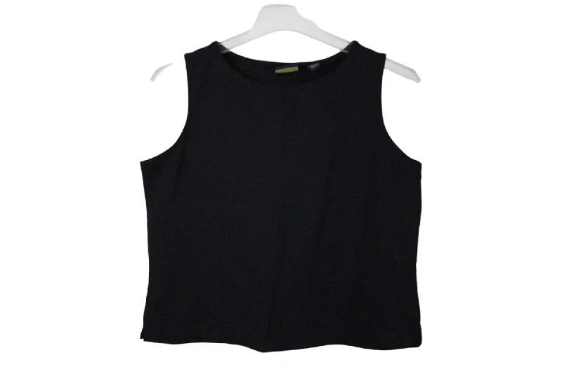 Laura Scott Black Tank | L Petite open back tank
