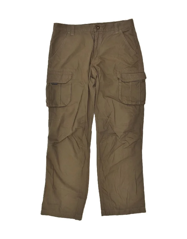 VINTAGE Womens Straight Cargo Trousers EU 44 XL W34 L30 Khaki Cotton Trousers stylish modern VINTAGE Womens Straight Cargo Trousers EU 44 XL W34 L30 Khaki Cotton Trousers stylish modern