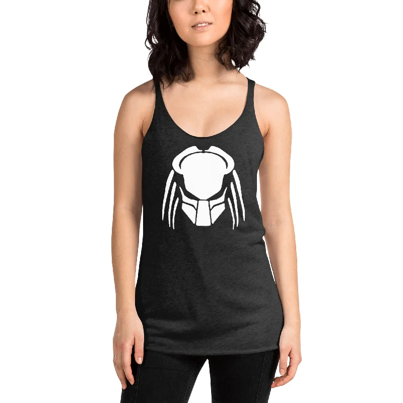 Predator Alien Hybrid Predalien Creature Women's Racerback Tank Top Shirt rhinestone tank top Predator Alien Hybrid Predalien Creature Women's Racerback Tank Top Shirt rhinestone tank top