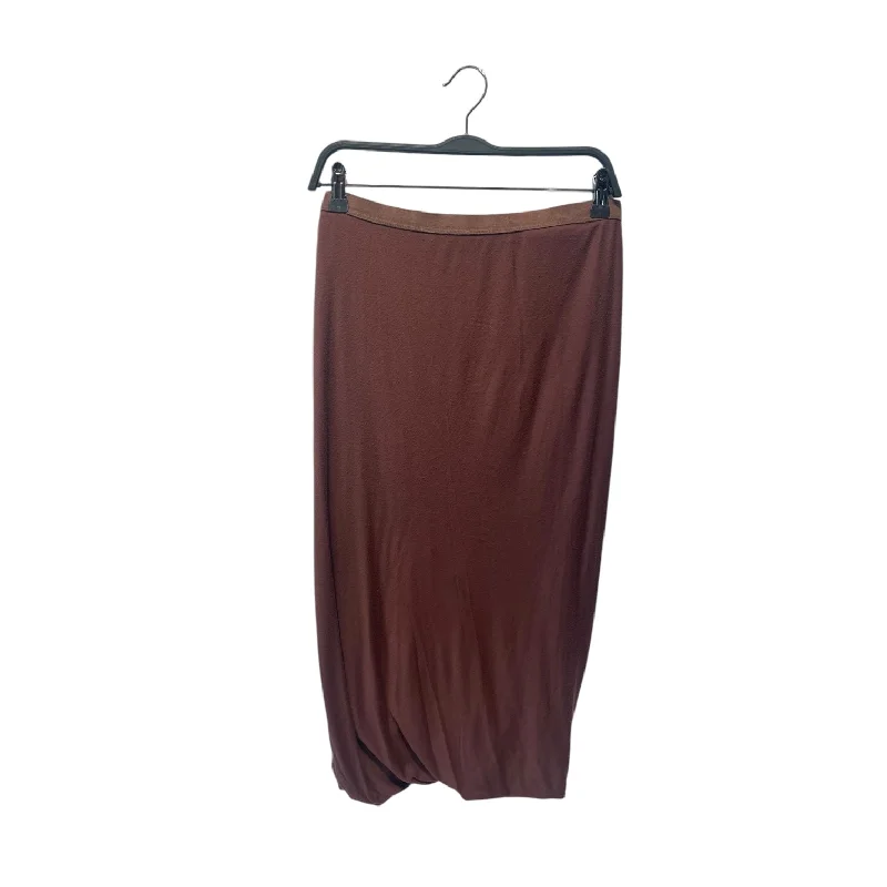 Rick Owens Lilies/Skirt/10/Cotton/BRW/ silk skirt lustrous