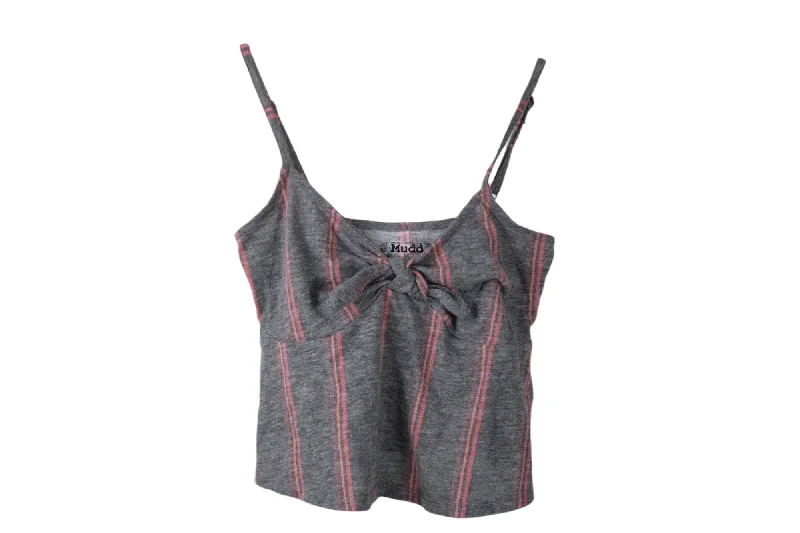 Mudd Gray Crop Tank | XS cutout tank top