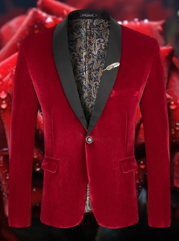 Elegant Red & Black Velvet Blue Dinner Formal Jacket Mesh Jacket Canvas Jacket Denim Jacket Elegant Red & Black Velvet Blue Dinner Formal Jacket Mesh Jacket Canvas Jacket Denim Jacket