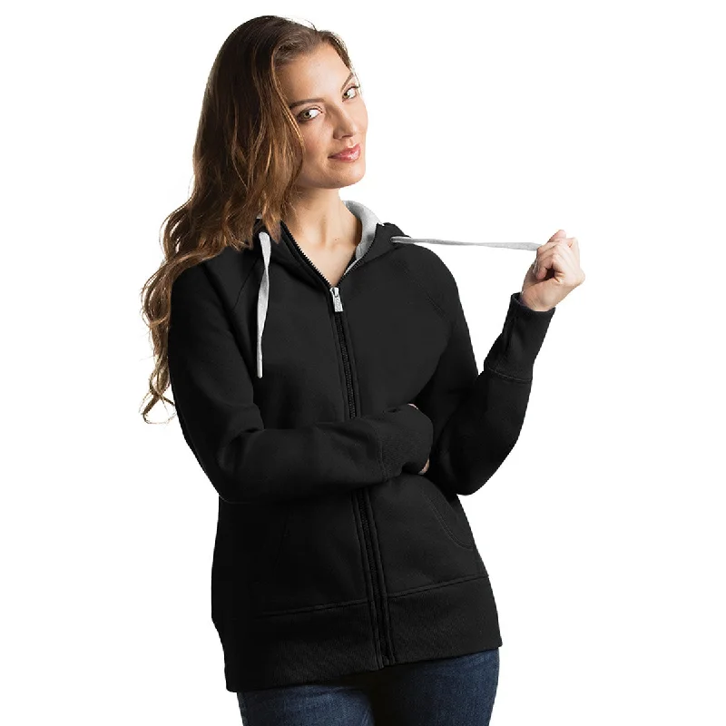 Antigua Women's Black Victory Hoodie Hoodie with Patch Decorative Personalized