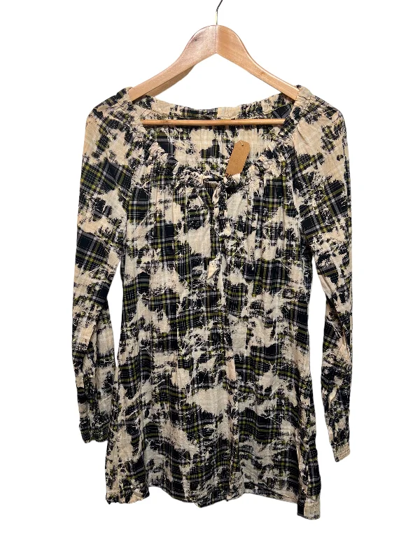 Sandwich Women’s Half Buttoned Pullover (Size L) Three Quarter Sleeve