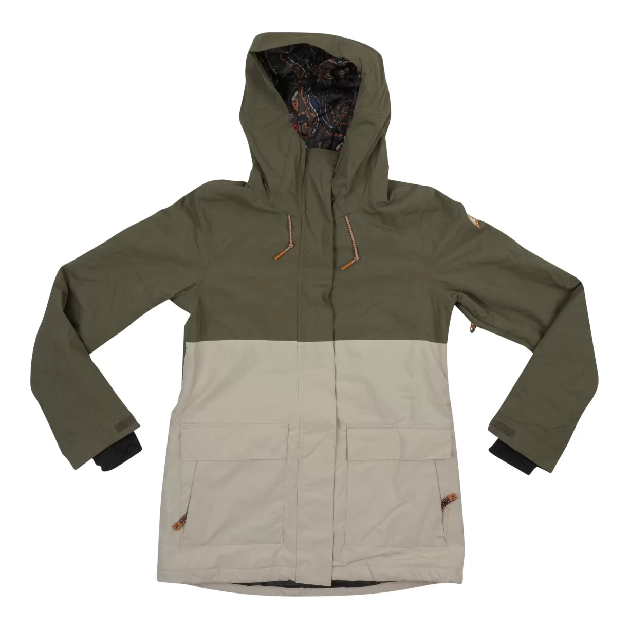 DC Cruiser Snowboard 2L Insulated Jacket Zip Front Button Front Snap Front