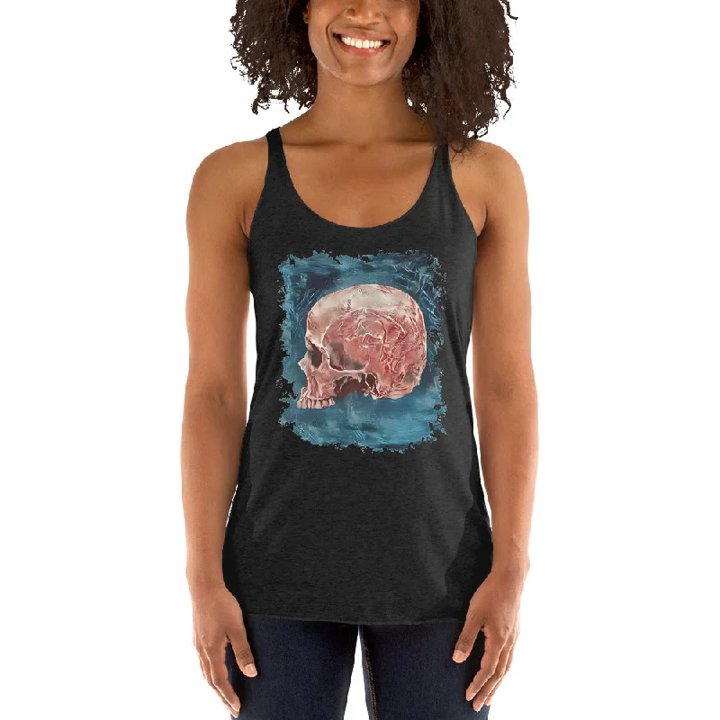Side of Mystical Blood Skull Voodoo Goth Fashion Women's Racerback Tank Top Shirt bronze tank top Side of Mystical Blood Skull Voodoo Goth Fashion Women's Racerback Tank Top Shirt bronze tank top
