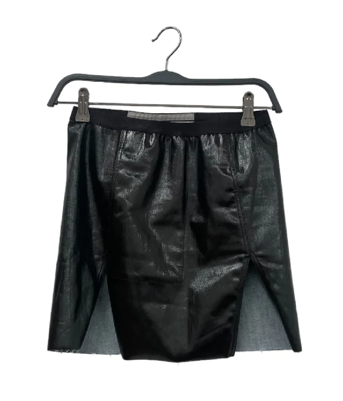 Rick Owens/Skirt/S/Cotton/BLK/glazed denim skirt classic