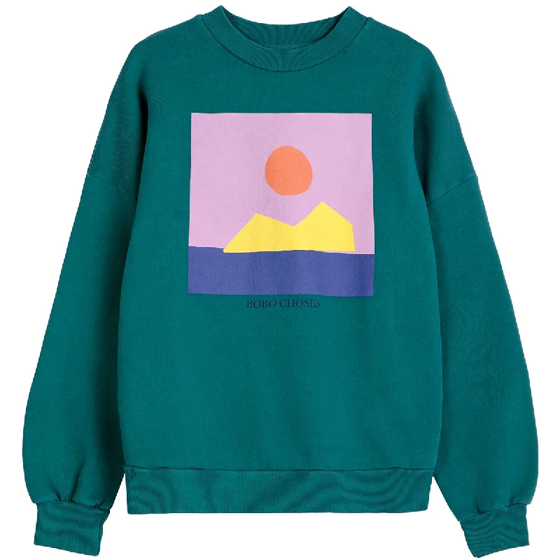 Sunset Sweatshirt by Bobo Choses Womenswear Hoodie with Turtle Neck Cozy Winter