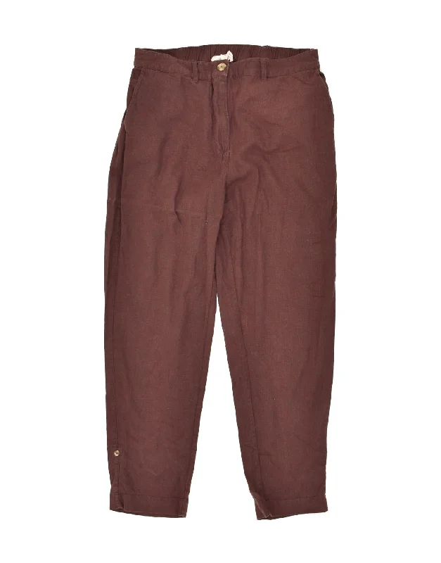 FAT FACE Womens Tapered Chino Trousers UK 12 Medium W30 L27 Maroon Linen Trousers sophisticated sleek FAT FACE Womens Tapered Chino Trousers UK 12 Medium W30 L27 Maroon Linen Trousers sophisticated sleek