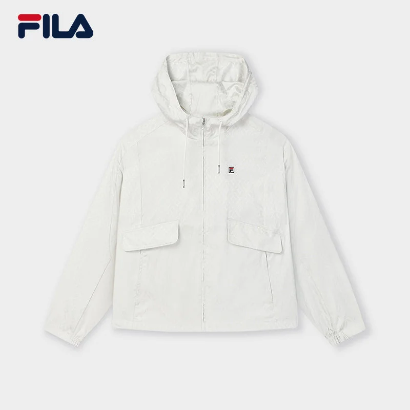 FILA CORE LIFESTYLE MODERN HERITAGE THE LOUVRE PALACE Women Woven Jacket (Ash) Nylon Jacket Polyester Jacket Spandex Jacket FILA CORE LIFESTYLE MODERN HERITAGE THE LOUVRE PALACE Women Woven Jacket (Ash) Nylon Jacket Polyester Jacket Spandex Jacket