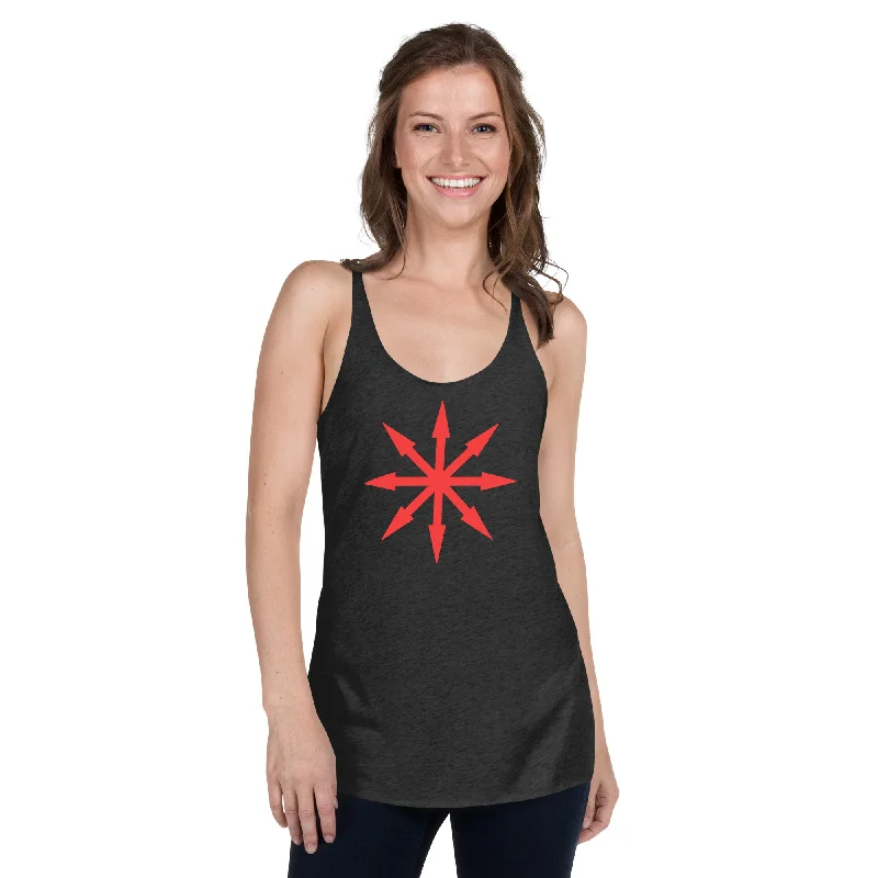 Red Symbol of Chaos Magick Star Women's Racerback Tank Top Shirt mesh tank top