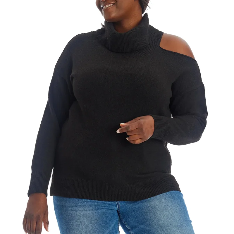 Adyson Parker Women's Plus Cozy Cutout Turtleneck Soft Knit Pullover Sweater Asymmetrical Hem Sweater Adyson Parker Women's Plus Cozy Cutout Turtleneck Soft Knit Pullover Sweater Asymmetrical Hem Sweater