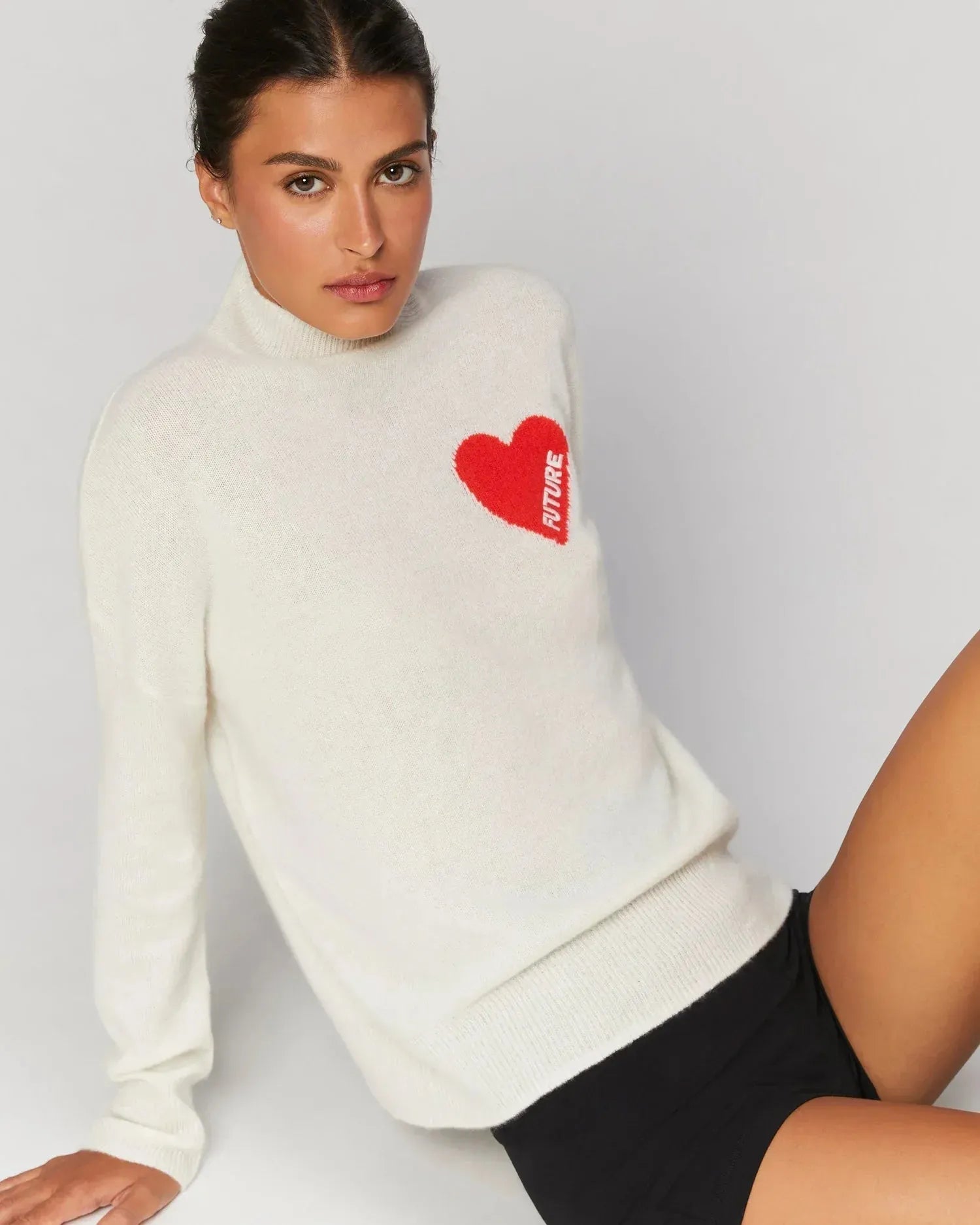 Pullover Light Hea 2301wpm00746 9000-Ecru Spaghetti Sleeve Top