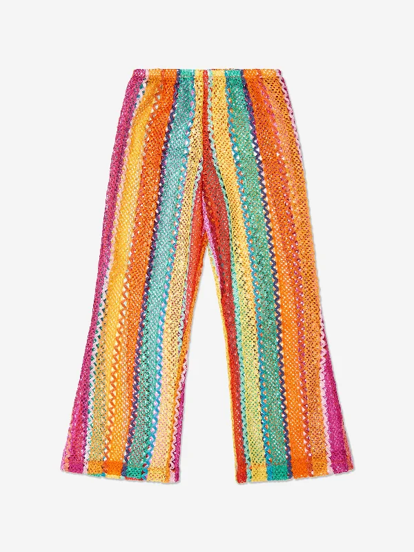 Girls Liuva Trousers in Multicolour Trousers Handmade Artisanal