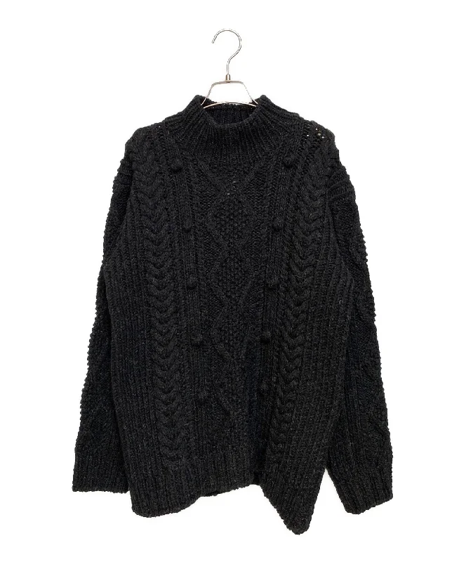 [Pre-owned] Y's HAND-KNITTED ALLAN PATTRN HIGH NECK PULLOVER YX-K97-589 Square Neck Pullover