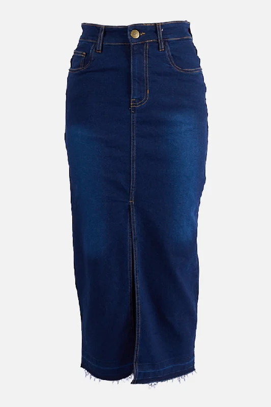 Denim skirt linen skirt natural
